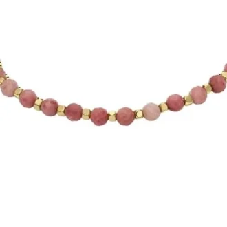 Bracciale multistrato con rodocrosite rosa