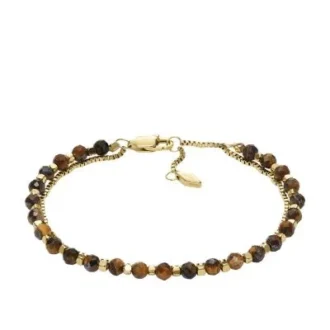 Bracciale multistrato in occhio di tigre marrone