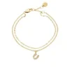 Bracciale multistrato Sutton Horseshoe in acciaio inossidabile color oro