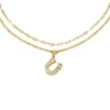 Bracciale multistrato Sutton Horseshoe in acciaio inossidabile color oro