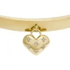 Bracciale rigido a cuore in acciaio inossidabile dorato Sadie All My Love