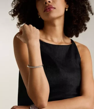 Bracciale rigido Ellis Pavé Glitz in acciaio inossidabile