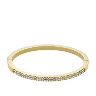Bracciale rigido Ellis Pavé Glitz in acciaio inossidabile dorato