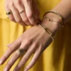 Bracciale rigido Ellis Pavé Glitz in acciaio inossidabile dorato