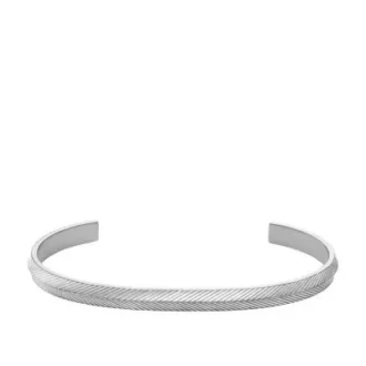 Bracciale rigido Harlow con texture lineare in acciaio inossidabile