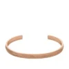 Bracciale rigido Harlow in acciaio inossidabile color oro rosa con texture lineare