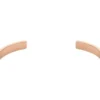 Bracciale rigido Harlow in acciaio inossidabile color oro rosa con texture lineare