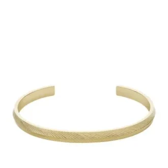 Bracciale rigido Harlow Linear Texture in acciaio inossidabile color oro