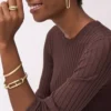 Bracciale rigido Harlow Linear Texture in acciaio inossidabile color oro