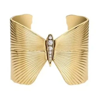 Bracciale rigido in acciaio inossidabile color oro della collezione Butterfly