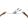 Bracciale Sutton Glitz con cinturino in pelle marrone