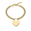Bracciale Sutton in acciaio inossidabile color oro con cuore