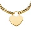 Bracciale Sutton in acciaio inossidabile color oro con cuore