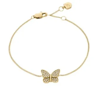 Bracciale Sutton Pavé Butterfly in acciaio inossidabile color oro