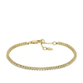 Bracciale tennis Ellis Pavé Glitz in ottone dorato