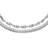 Bracciale tennis Heritage D-Link con catena in ottone argentato