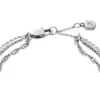 Bracciale tennis Heritage D-Link con catena in ottone argentato
