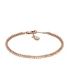 Bracciale tennis in ottone color oro rosa Ellis Pavé Glitz