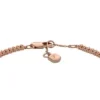 Bracciale tennis in ottone color oro rosa Ellis Pavé Glitz