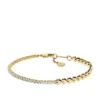 Bracciale tennis Sutton Love-All in ottone dorato con maglie a forma di cuore