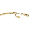 Bracciale tennis Sutton Love-All in ottone dorato con maglie a forma di cuore