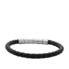 Bracciale Townsman Vintage Casual in pelle intrecciata marrone