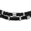 Bronson Leather Essentials Bracciale in pelle nera