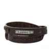 Bronson Vintage Casual Bracciale doppio giro in pelle marrone