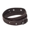 Bronson Vintage Casual Bracciale doppio giro in pelle marrone