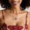 Capricorno Sutton Zodiac Collana con pendente in acciaio inossidabile dorato e ematite grigia