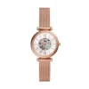 Carlie Mini Automatico Orologio con cinturino in acciaio inossidabile color oro rosa