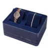 Carlie Set orologio e bracciale in acciaio inossidabile color oro rosa a tre lancette