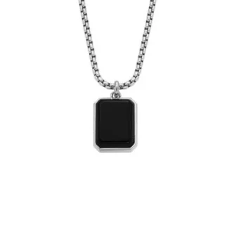 Carraway Collana con pendente in agata nera