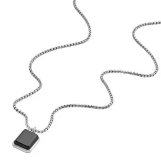 Carraway Collana con pendente in agata nera