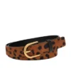Cintura D-Link in pelle di vitello leopardata