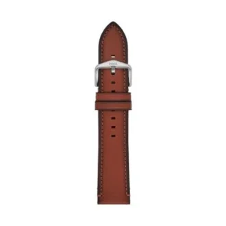 Cinturino in pelle LiteHide™ ambra da 22 mm