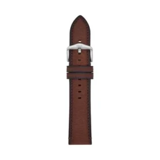 Cinturino in pelle LiteHide™ marrone scuro da 22 mm