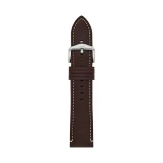 Cinturino in pelle LiteHide™ marrone scuro da 22 mm