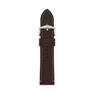 Cinturino in pelle LiteHide™ marrone scuro da 24 mm