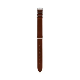 Cinturino in pelle marrone da 22 mm
