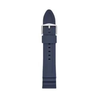 Cinturino in silicone blu scuro da 22 mm