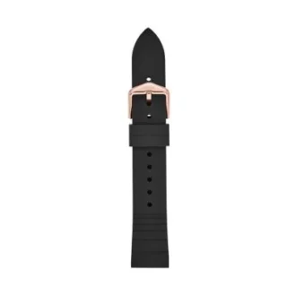Cinturino in silicone nero da 18 mm
