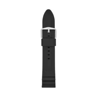 Cinturino in silicone nero da 22 mm