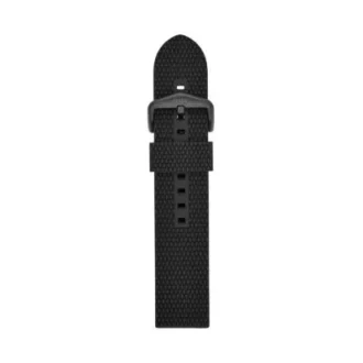 Cinturino in silicone nero da 22 mm