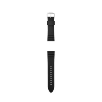 Cinturino in silicone nero da 22 mm
