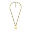Collana con cuore in acciaio inossidabile color oro Sutton