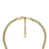 Collana con cuore in acciaio inossidabile color oro Sutton