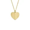 Collana con pendente a cuore in acciaio inossidabile color oro con texture lineare Harlow