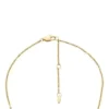 Collana con pendente a cuore in acciaio inossidabile color oro con texture lineare Harlow