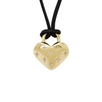 Collana con pendente a cuore in acciaio inossidabile dorato Sadie All My Love